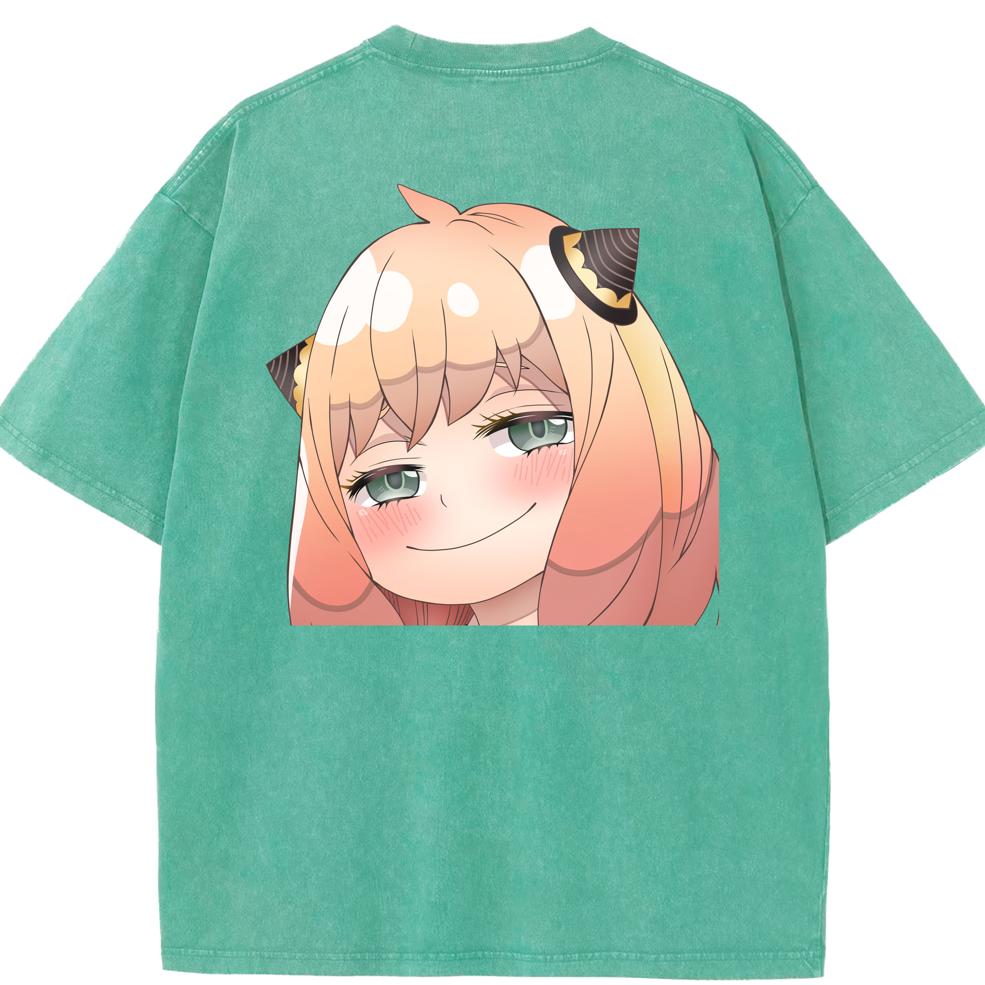 （画像用） SPY×FAMILY间谍家家酒 綿100% ヴィンテージ風 半袖Tシャツ（背面プリント）